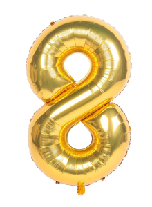 Picture of 40'' Foil Balloon Shape Number 8 - Gold (1pc)