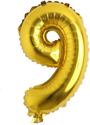 Picture of 16" Foil Balloon - Gold Number - 9 (1pc)
