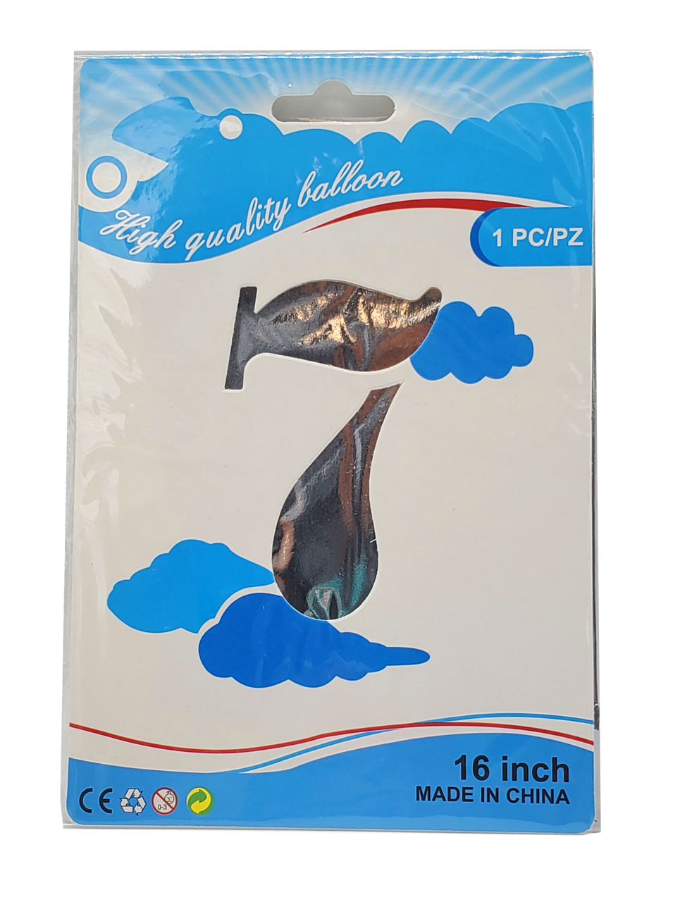 Picture of 16" Foil Balloon - Silver Number - 7 (1pc)