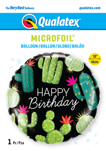 Picture of 18'' Birthday Cactuses Foil Balloon (1pc)