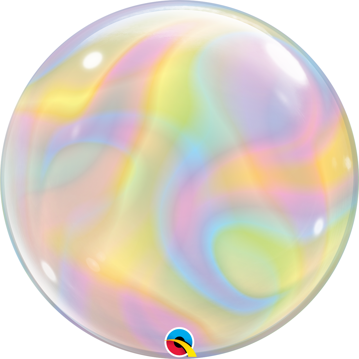 Picture of 22" Iridescent Swirls Deco Bubble (1pc)