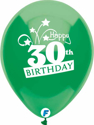 Picture of 12 Inch Funsational Balloons - Happy 30th Birthday(8/Bag Assorted )