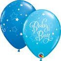 Picture of Qualatex 11'' Baby Boy Stars - Blue Latex balloons  50/bag
