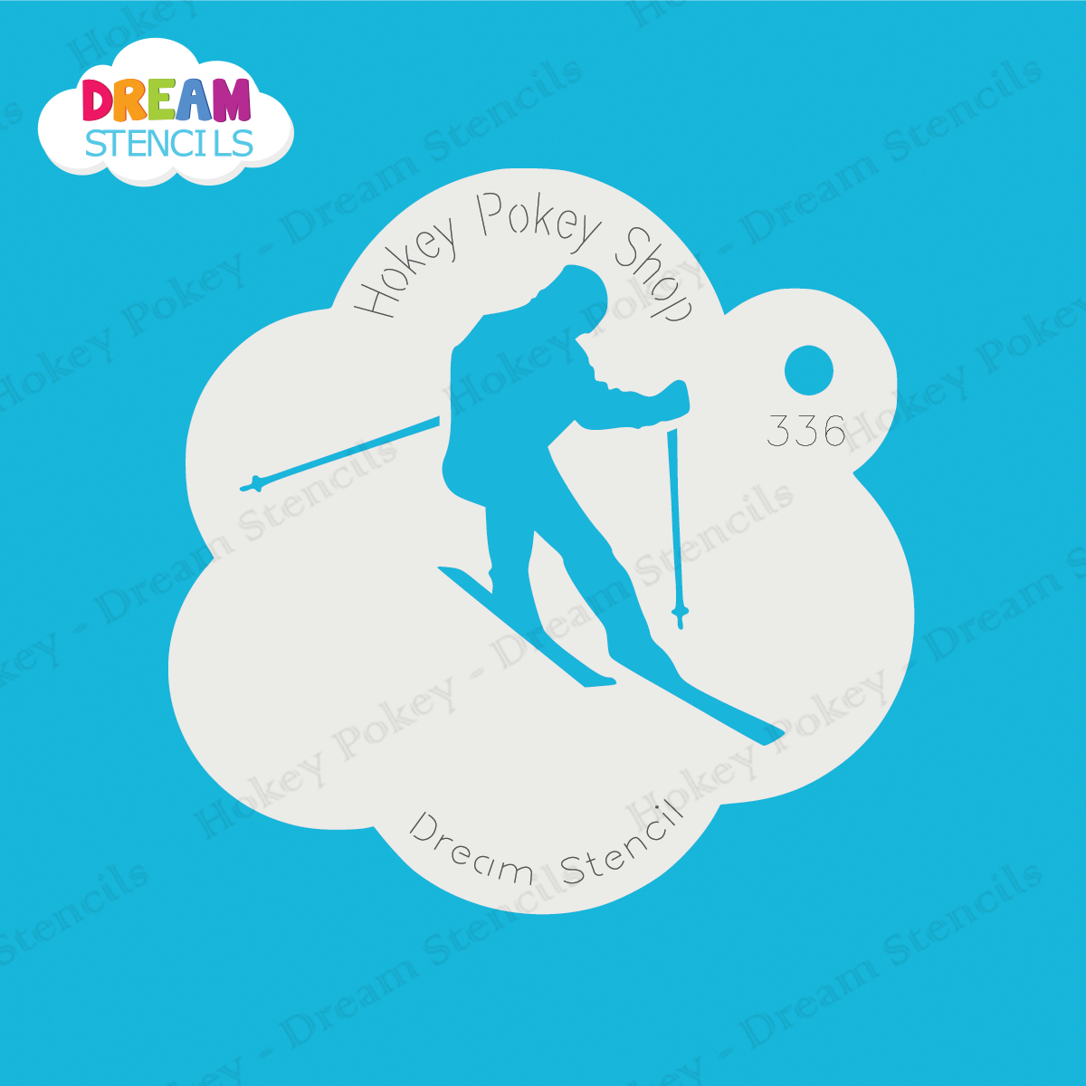 Picture of Mountain skiing - Dream Stencil - 336
