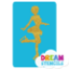 Picture of Figure Skater Glitter Tattoo Stencil - HP-336 (5pc pack)