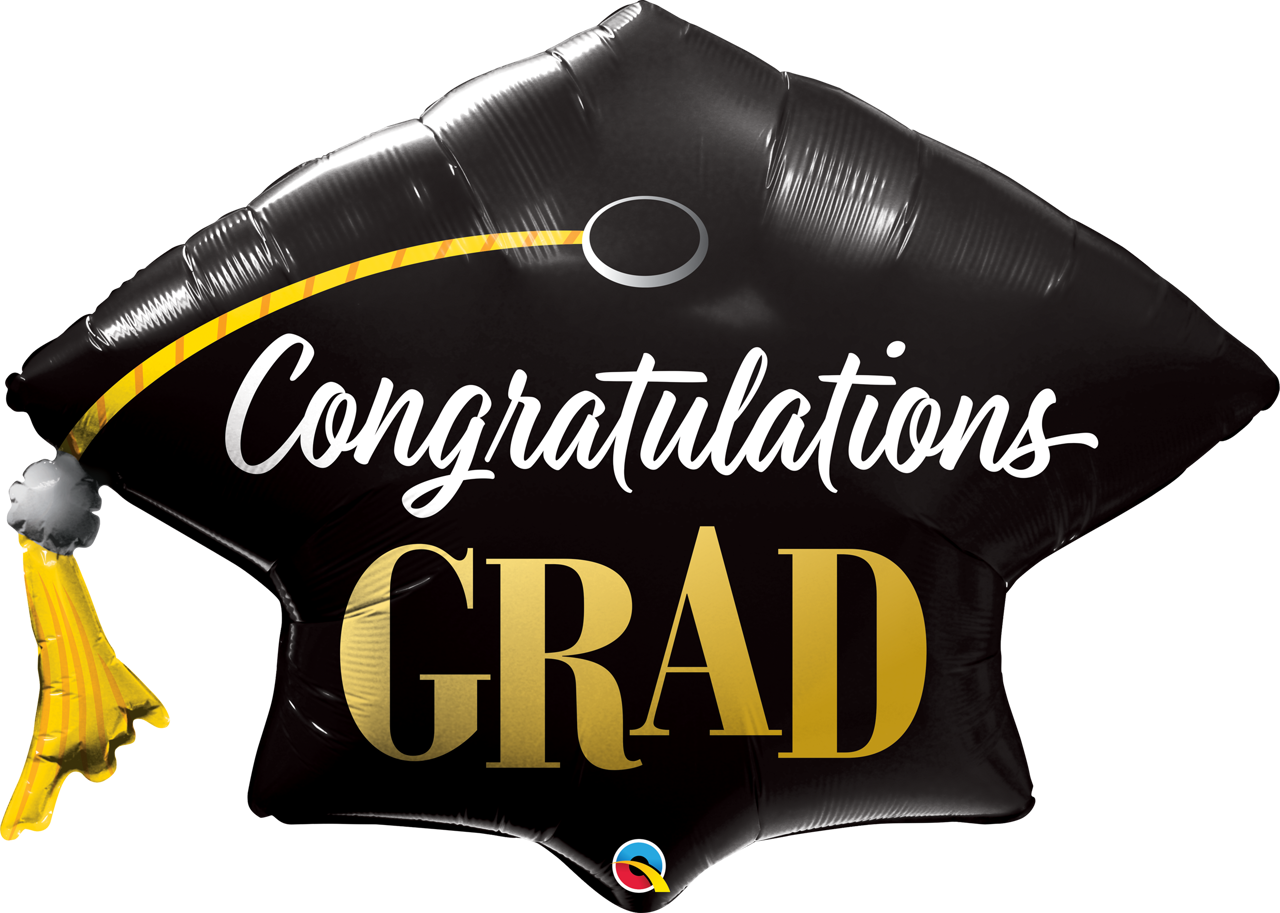 Picture of 41″ Congratulations Grad Jumbo Foil Hat Balloon (1pc)