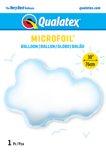 Picture of 30" Puffy Cloud Foil Balloon (1pc)