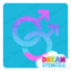 Picture of Gay Symbol Glitter Tattoo Stencil - HP-364 (5pc pack)