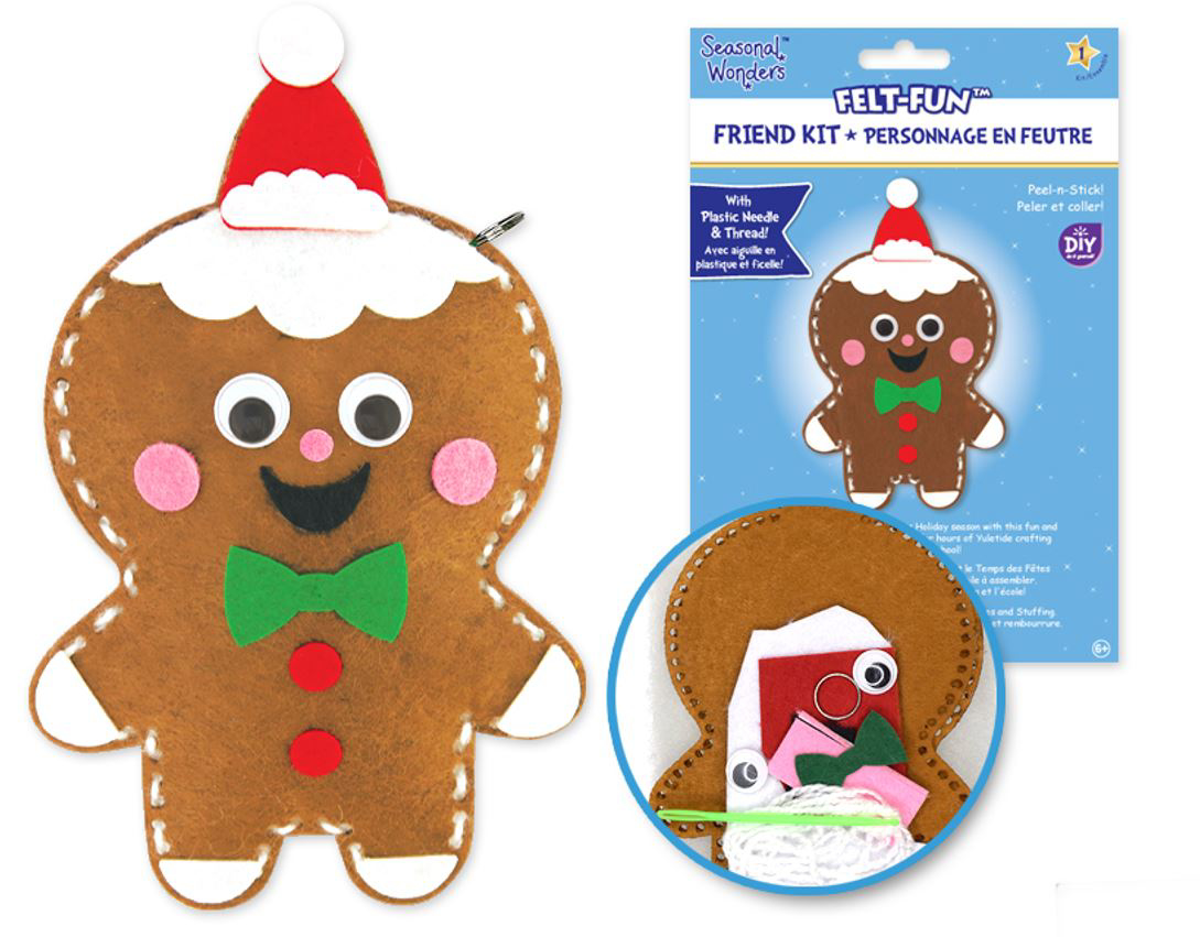 Picture of Seasonal Wonders Felt Fun Sewing Kit - Holiday Pals (KX191A) - Gingerbread