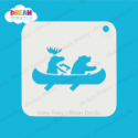 Picture of Moose and Bear in Canoe - Dream Stencil - 139