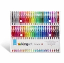 Picture of KINGART® Soft Grip Glitter Gel Pens, 2.0mm Ink Cartridge, Set of 50 Unique Colors