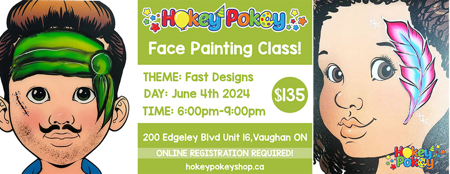 Face Painting Class at Hokey Pokey Shop