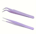 Picture of Stainless Steel Tweezers 2pcs/set (Straight & Curved) - Purple