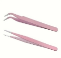 Picture of Stainless Steel Tweezers 2pcs/set (Straight & Curved) - Pink