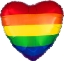 Picture of 18" Anagram Rainbow Fun Heart Foil Balloon (1pc)