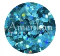 Picture of ABA Chunky Glitter - Holographic Turquoise Chunky Glitter (0.094" hex) - 1oz Bag (Loose Glitter)