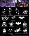 Picture of So Spooktacular Glitter Tattoo Stencil Set with Poster (75 pc)