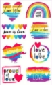 Picture of Pride Day Rainbow Temporary Tattoos ( 10 sheets) WS-A111