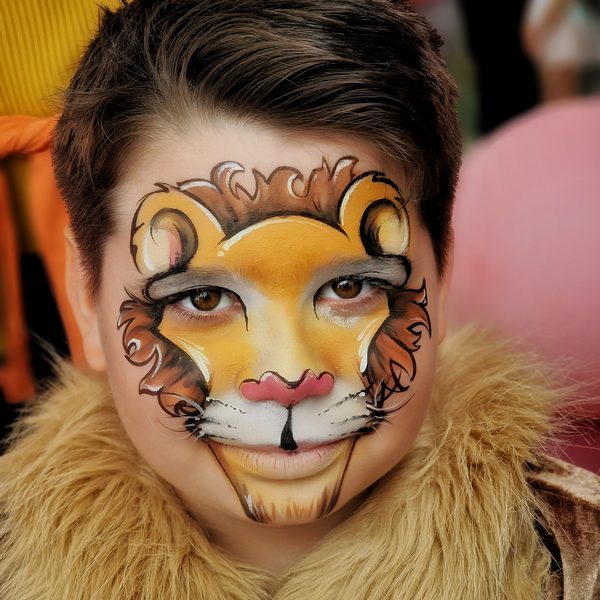 Lion face painting