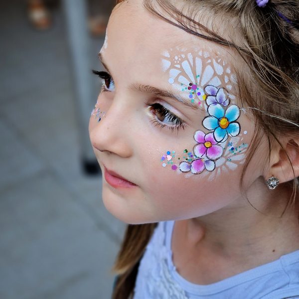 Flower face painting
