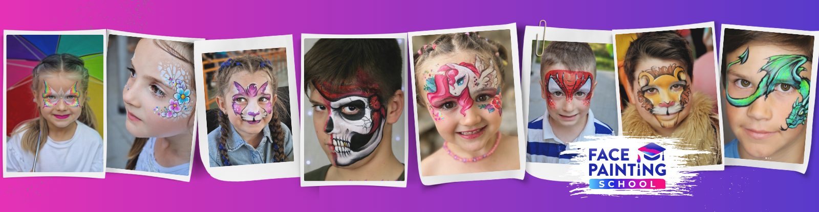 Face paintings by International Face Painting School students